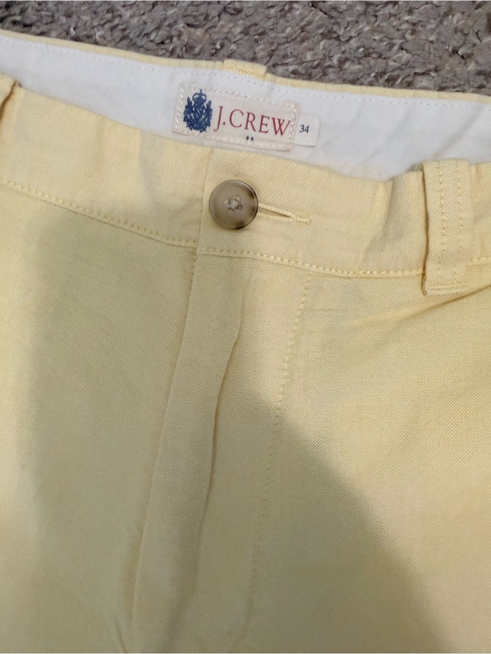 J. Crew Pale Yellow Chino Shorts